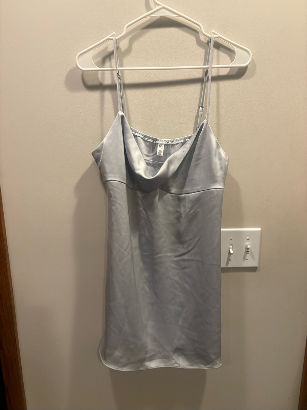 bp Silver Satin Cowl Neck Chemise - Picture 2 of 7